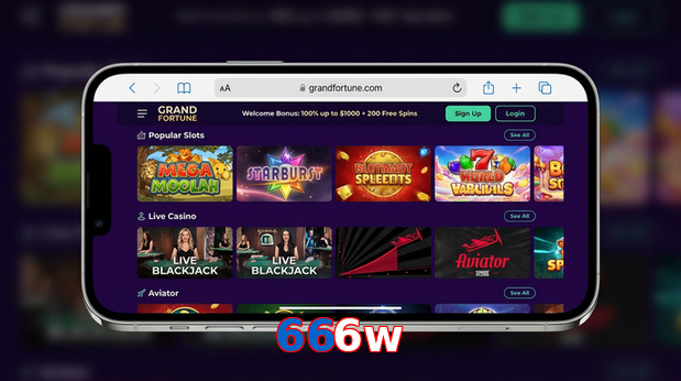 Main screen of 666W ios page for PK players